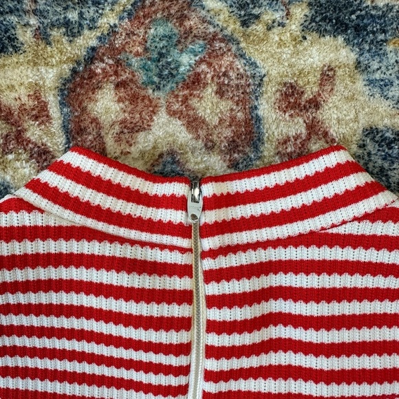 Vintage 1970s Striped Sleeveless Top Medium - Picture 3 of 4